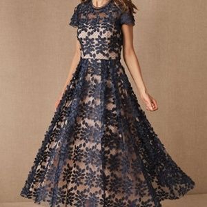 BHLDN Anthropologie Navy blue size 0 Virdia Dress
